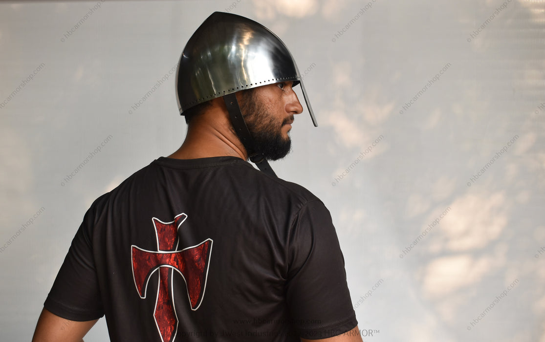 Norman Knight Helmet Hand Forged LARP Helm Medieval LARP Accessories Cosplay Helmet LARP Weapons and Armor