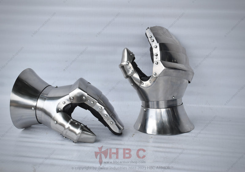 Nuremberg Buhurt Plate Mitten Gauntlet for Medieval Combat