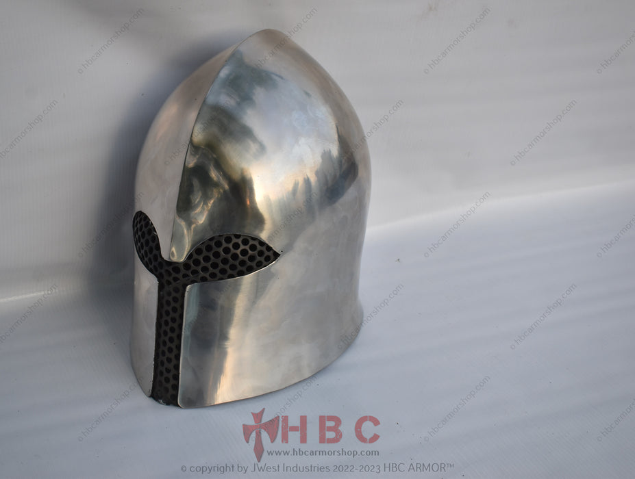 Casque Knight's Hope forgé à la main - SCA Armor Combat Ready
