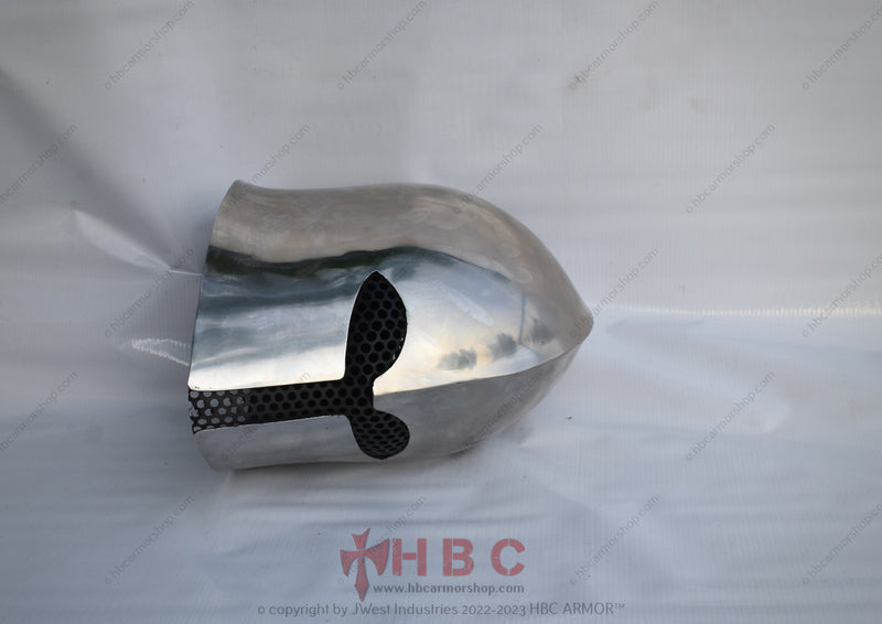 Hand-Forged Knight's Hope Helmet - SCA Armor Combat Ready