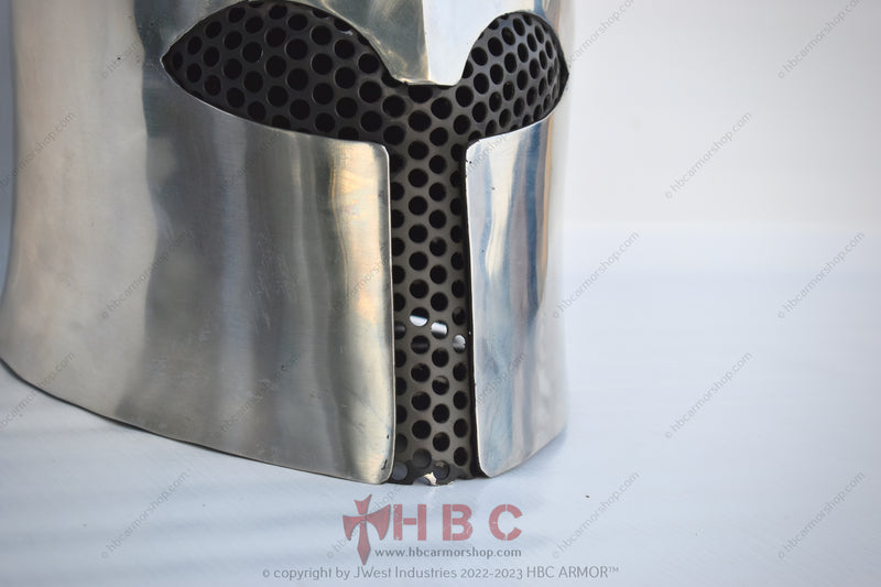 Hand-Forged Knight's Hope Helmet - SCA Armor Combat Ready