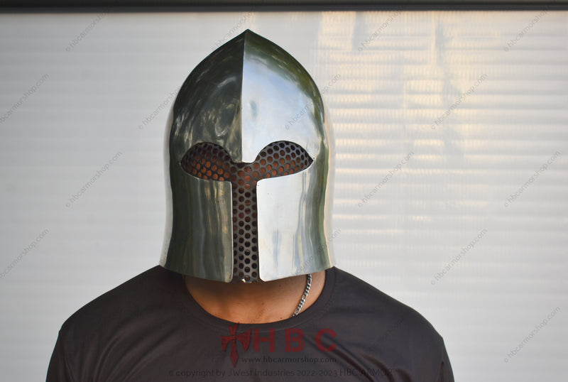 Hand-Forged Knight's Hope Helmet - SCA Armor Combat Ready
