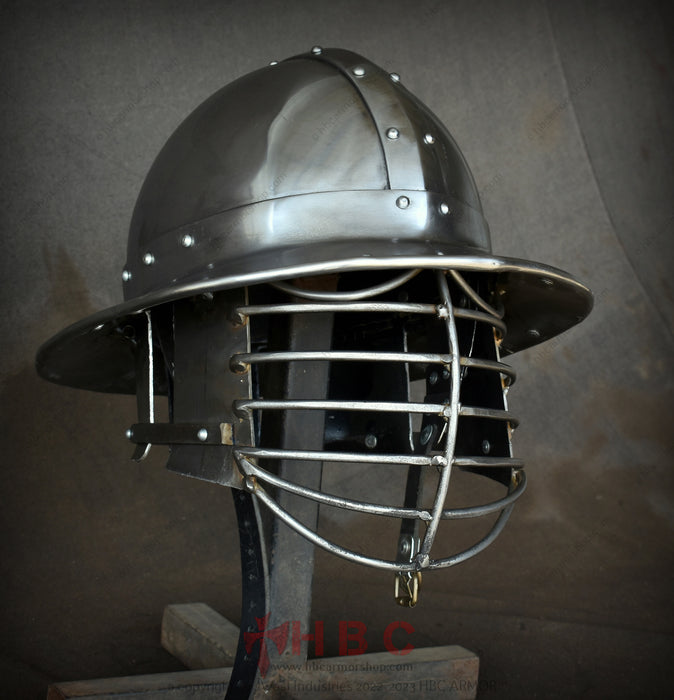 Reenactment Combat Gear SCA Approved Helmet Varangian Valor Armor Knightly SCA Head Protection Steel Combat Helmet