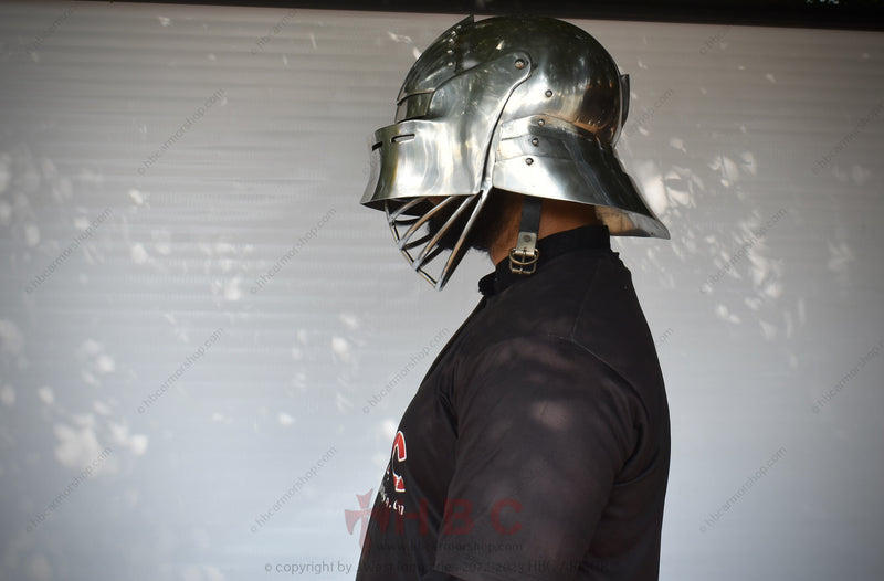 Medieval Sallet SCA Cage helmet Medieval SCA Combat Helmet