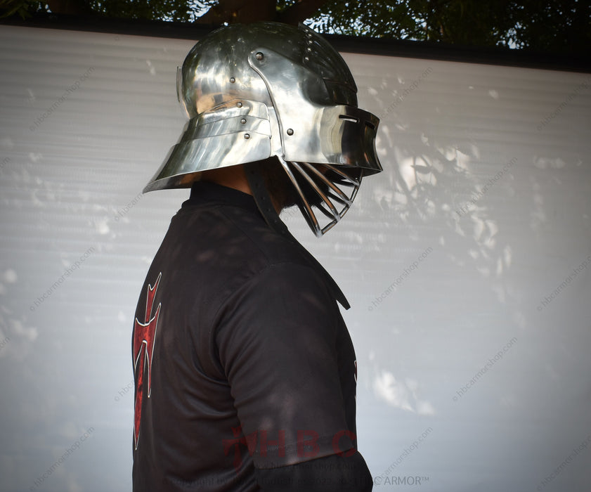 Medieval Sallet SCA Cage helmet Medieval SCA Combat Helmet