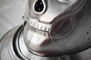 Battle-ready helmet Blacksmith forged armor Iconic Savoyard design