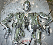 Battle-tested full medieval armor Medieval knight's combat regalia Full suit of armor for historical events