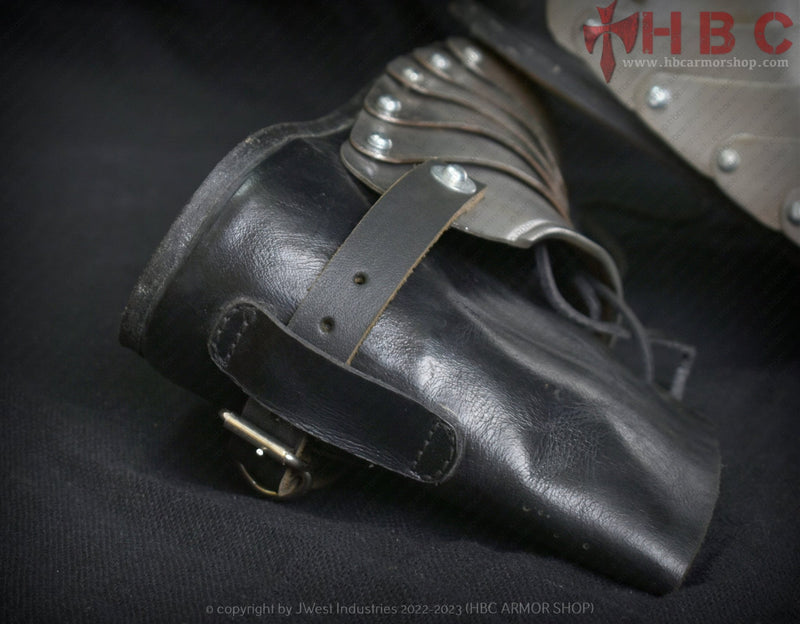 Buhurt Plate Sabaton BackStraps Leather for Medieval Combat | SCA | Reenactment