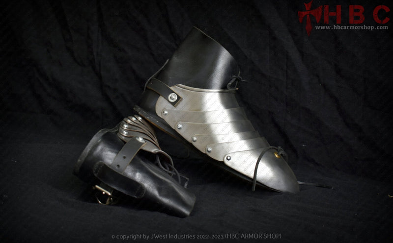 Buhurt Plate Sabaton BackStraps Leather for Medieval Combat | SCA | Reenactment