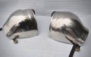 Steel shoulder armor designed for agility and mobility in combat