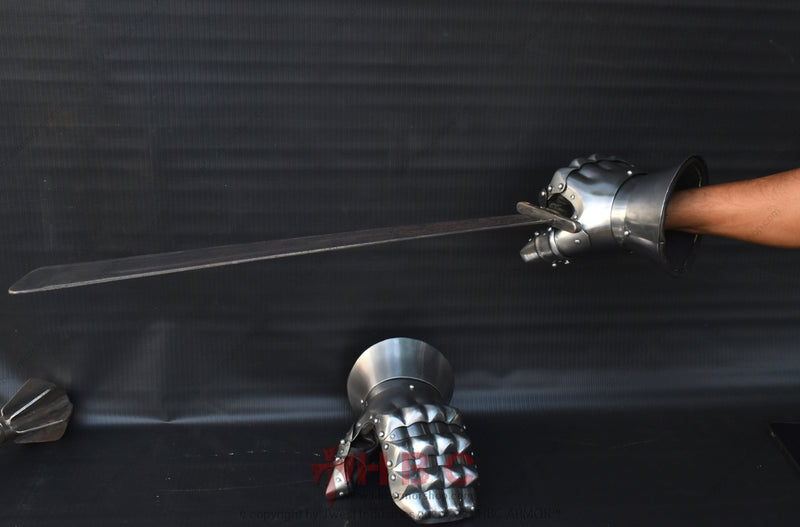 Tempered Buhurt Battle-Ready Gauntlet with Advanced Wrist Articulation LIMITED STOCK