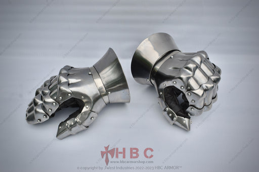 Hand-forged Buhurt Gauntlet Mittens