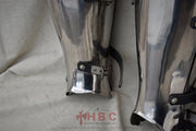 Full-contact shin guards Historical leg armor Buhurt combat greaves Steel shin plates