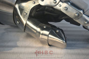 Knightly armored gloves Reenactment gauntlet armor Steel combat hand protection Authentic medieval gauntlets