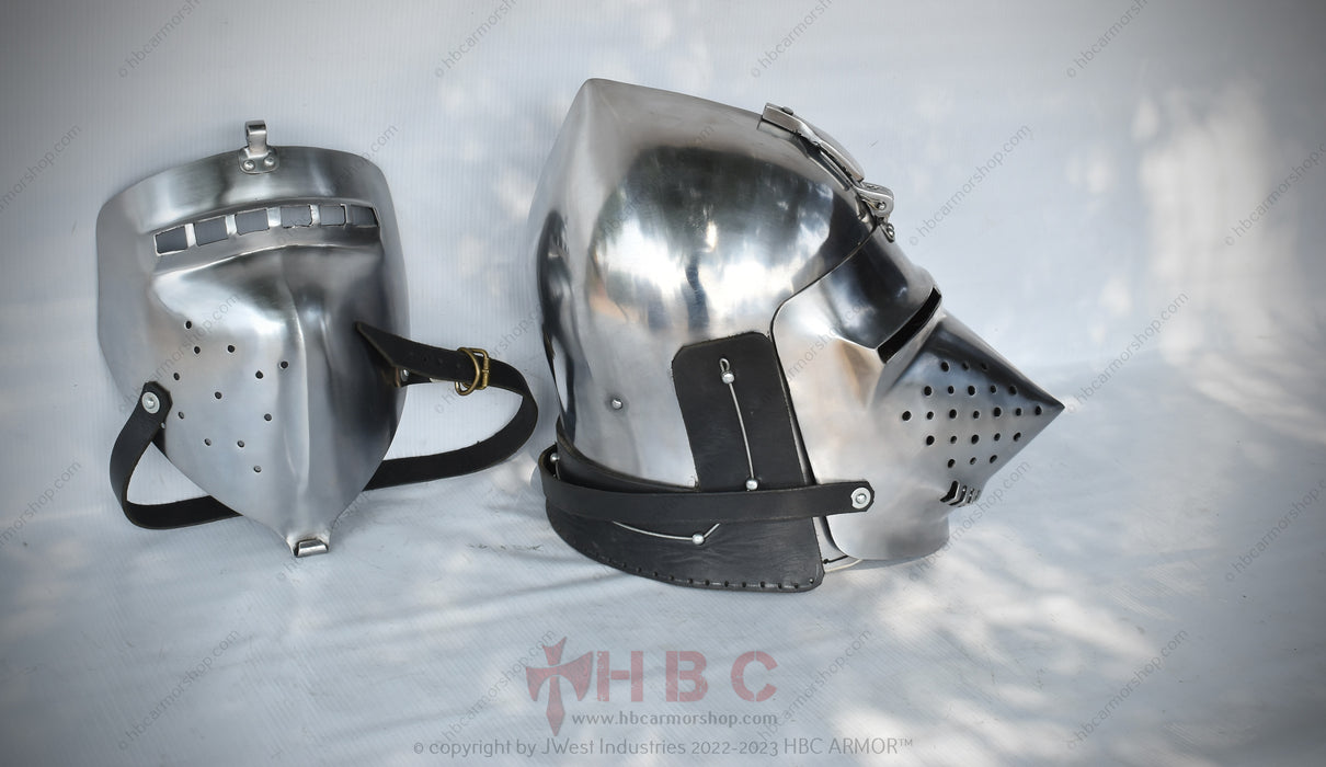 Collector's medieval helmet replica Reenactment-ready hound skull helmet