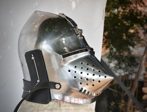 Customizable visor options for helmet Authentic medieval battle helmet