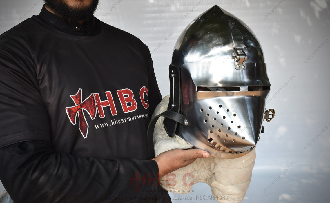 Medieval Helmet with Interchangeable Visor/Reenactment/SCA