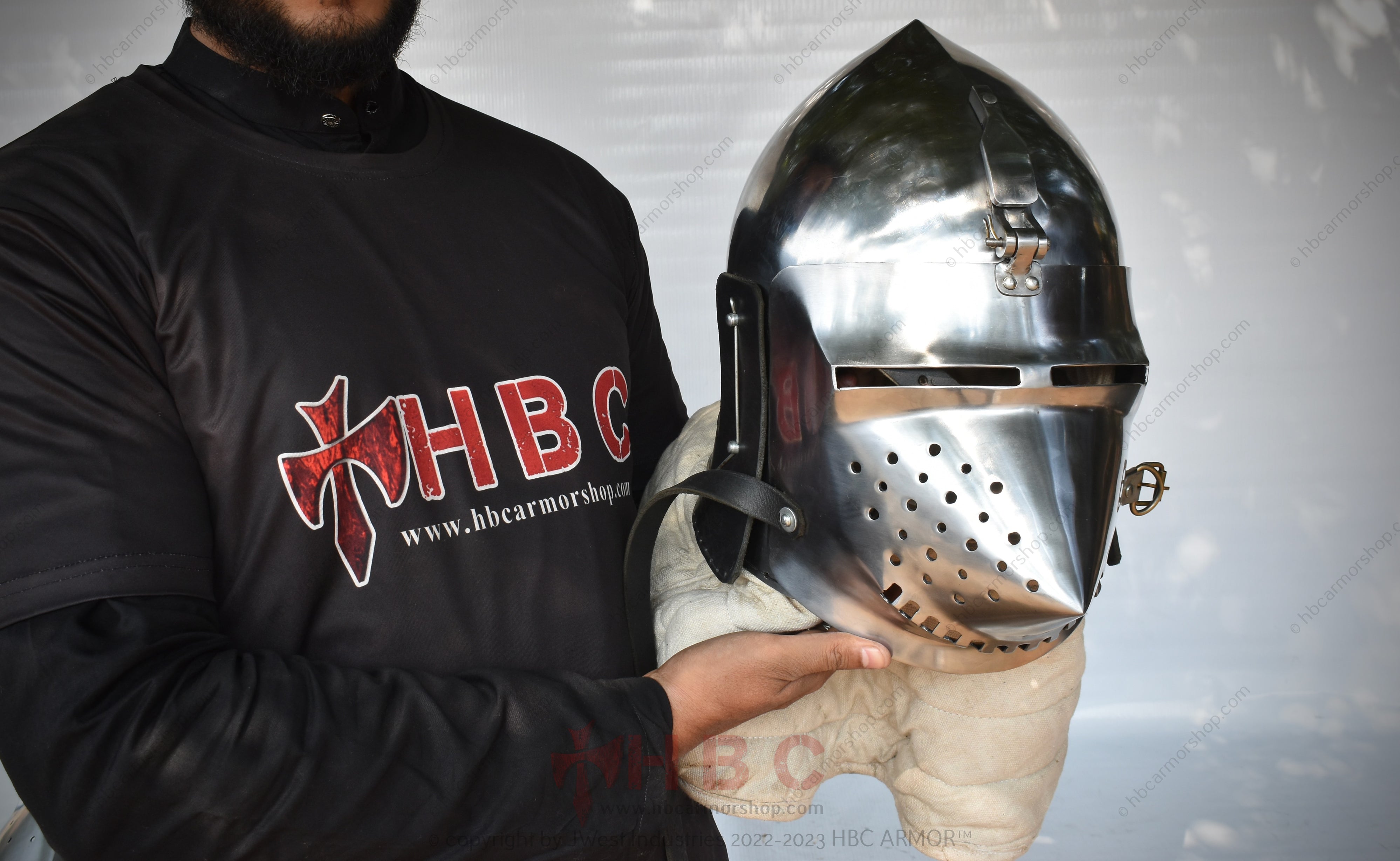 Medieval Helmet with Interchangeable Visor/Reenactment/SCA — HBC Armor Shop