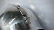 Historical replica hound skull bascinet Handcrafted interchangeable visor helmet