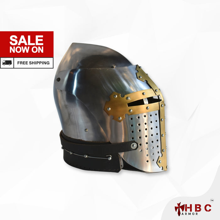 HBC ARMOR ™ Hand forged Helmet Romance Of Alexander Mild Steel 14 G SCA | Reenactment