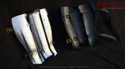 Medieval Reenactment Armor LARP Leg Armor Authentic Medieval Armor Battle Ready Greaves SCA Armor Greaves Medieval Leg Armor Medieval Warrior Armor Historical Leg Guard Fantasy Armor Greaves