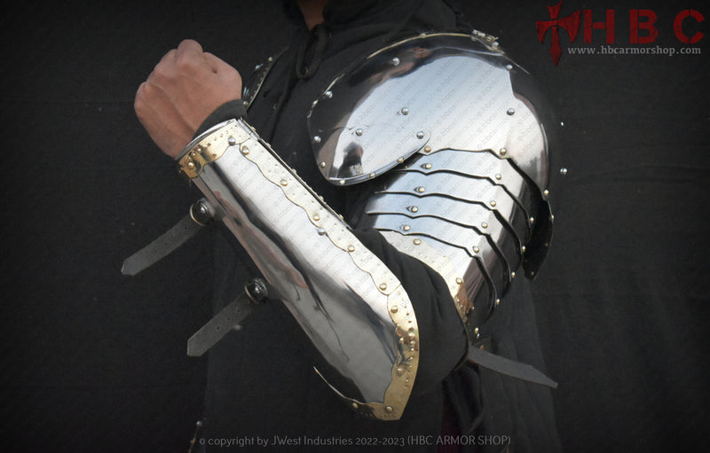 17th-century Polish armor
Hussar vambrace and gauntlets
Historical reenactment armor