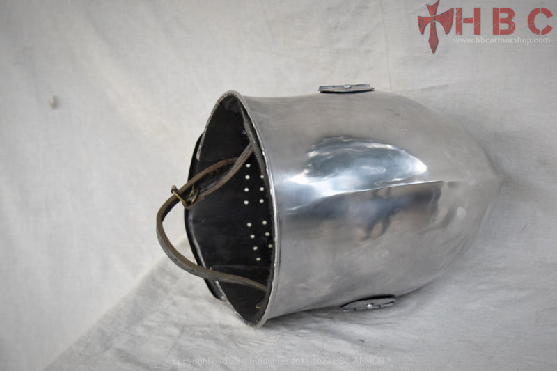 barbuta helmet with armour padding