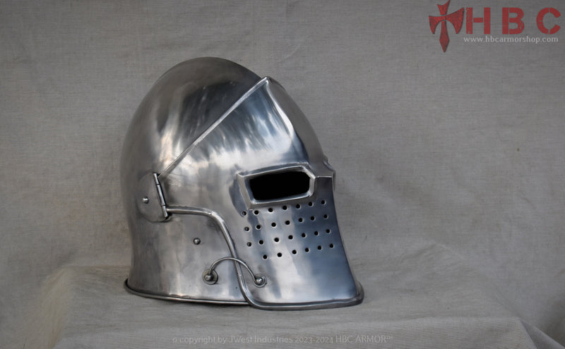 visored barbuta helmet
