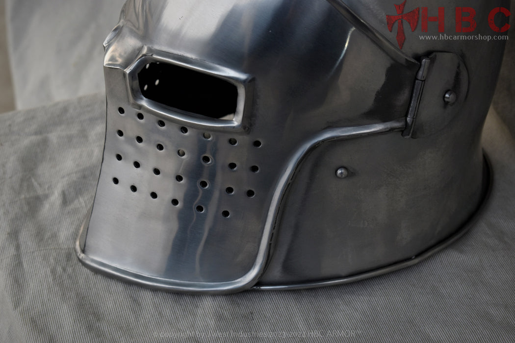 medieval larp helmet for costume