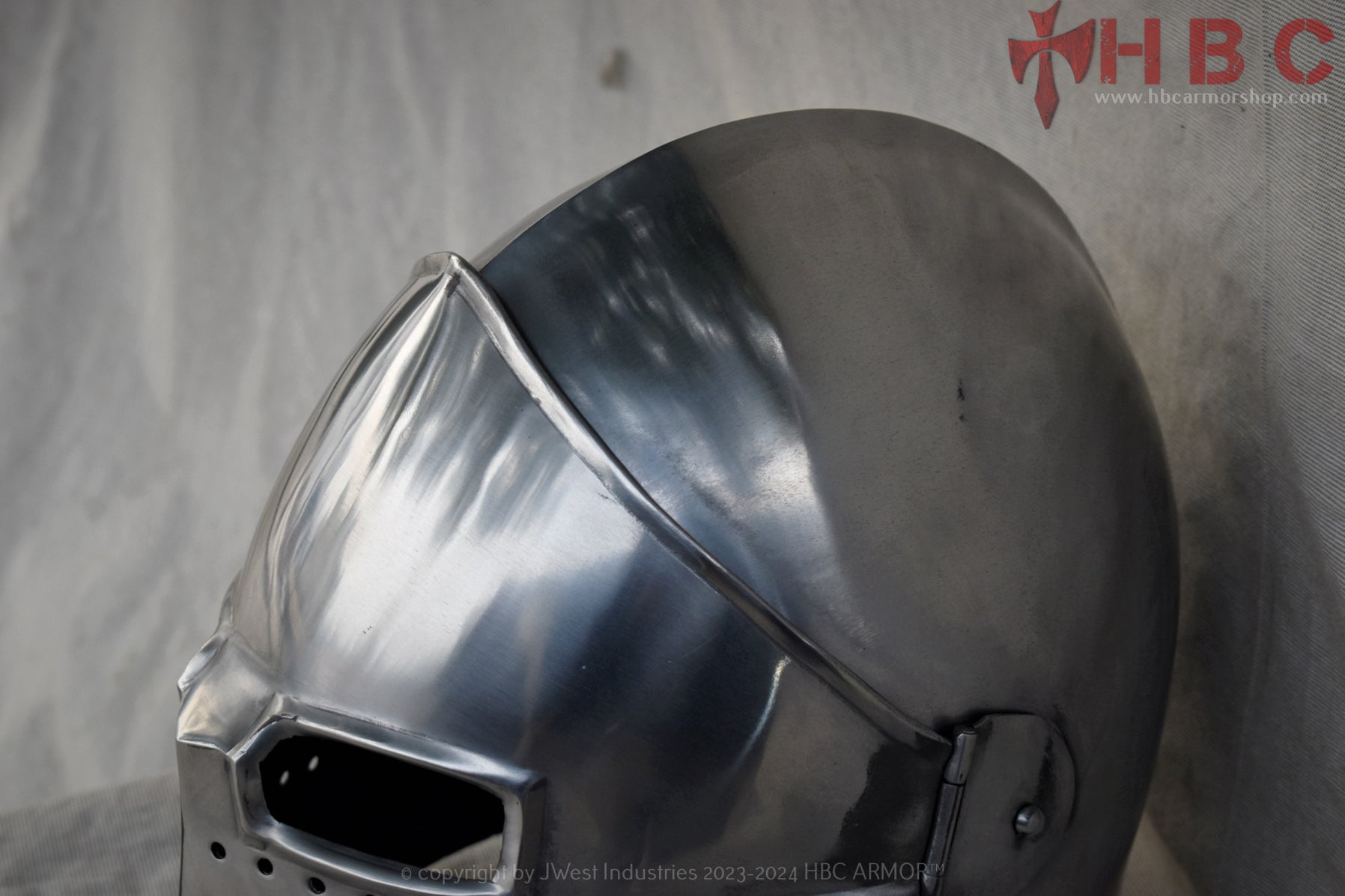 Visored Barbuta Helmet — HBC Armor Shop