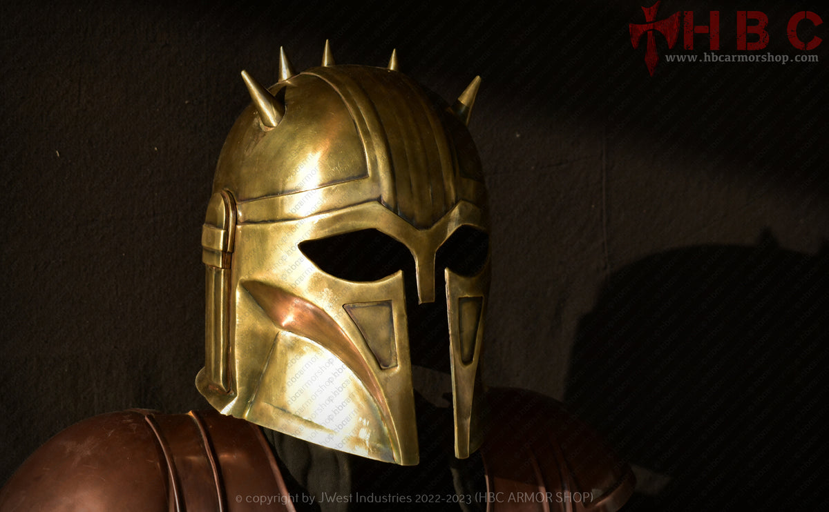 mandalorian smith helmet Blacksmith metal — HBC Armor Shop F24 allowing you to wear D.O.T. German- Hi-Gloss Black Size:L