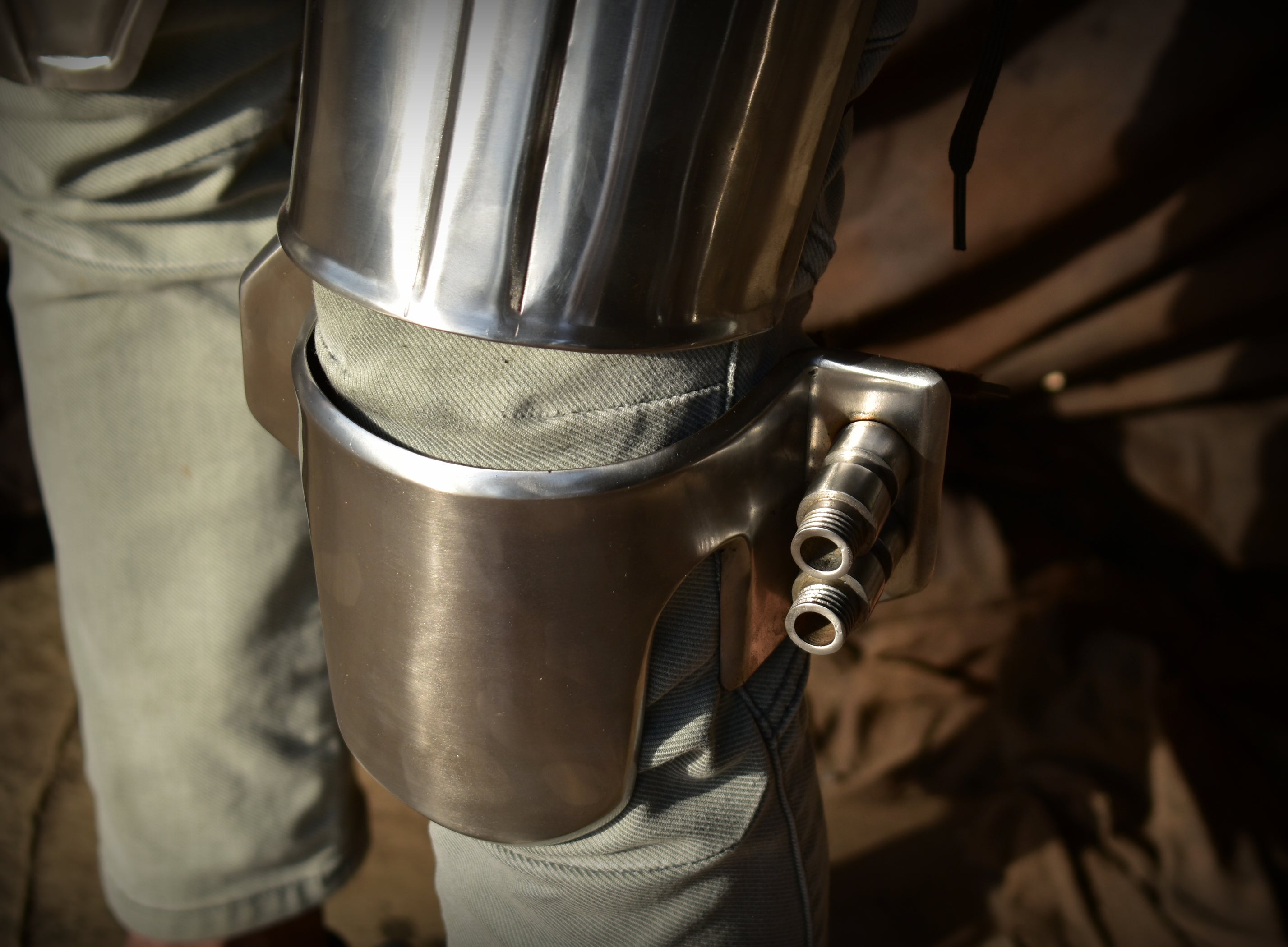 Mandalorian Metal Knee Pads — HBC Armor Shop