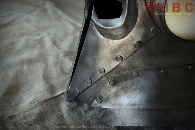 metal larp helmet hbc armor