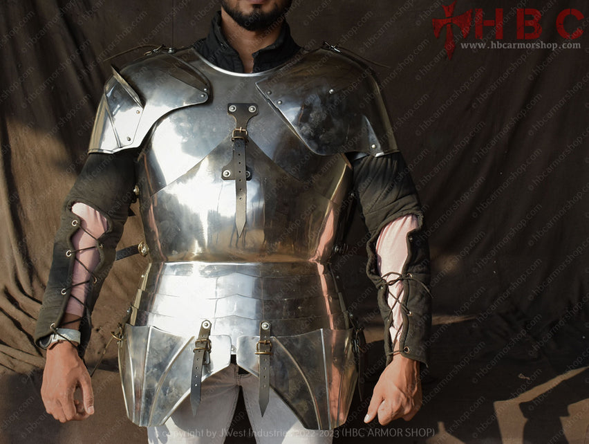 Milanese Italian Plate cuirass with Pauldrons — HBC Armor Shop