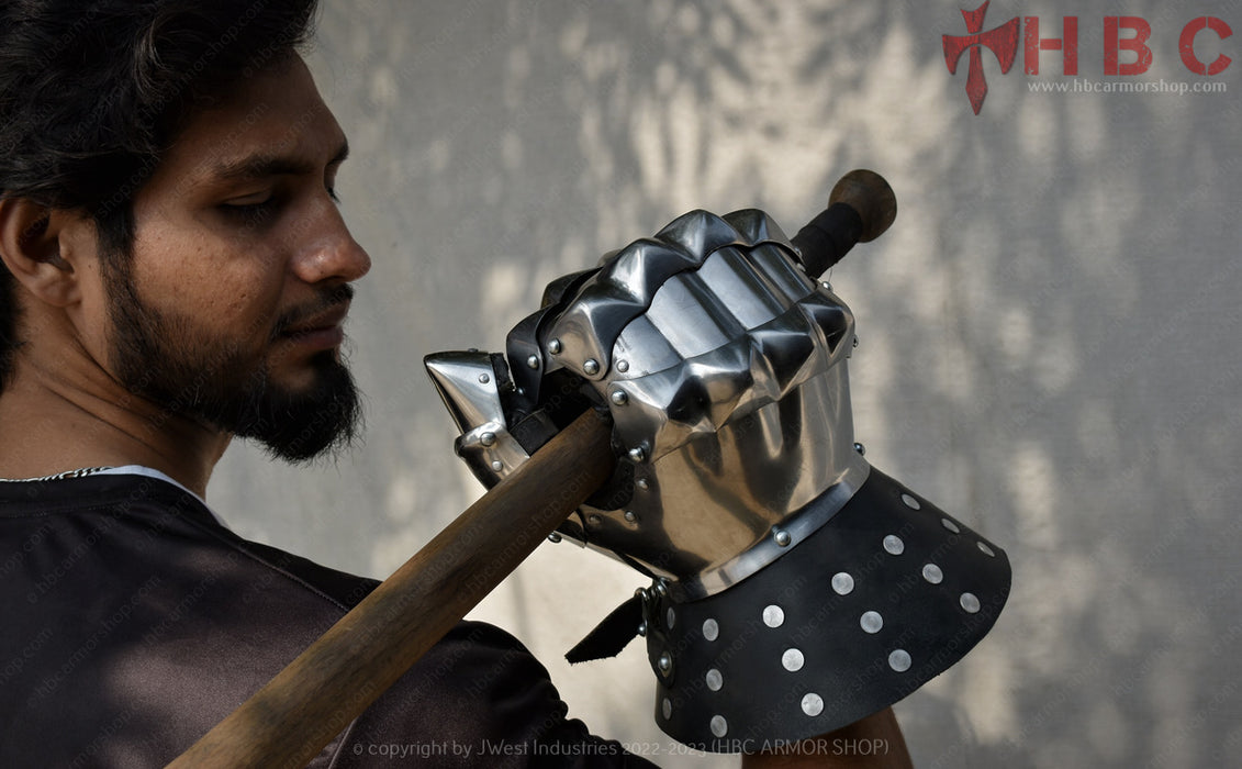 armour and gauntlet for sca buhurt and medieval combat