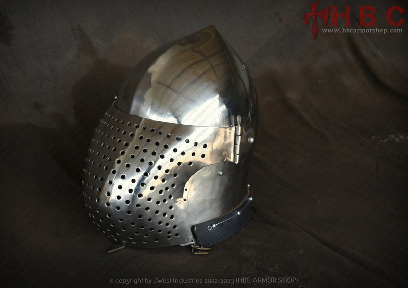 medieval armoured combat helmet
