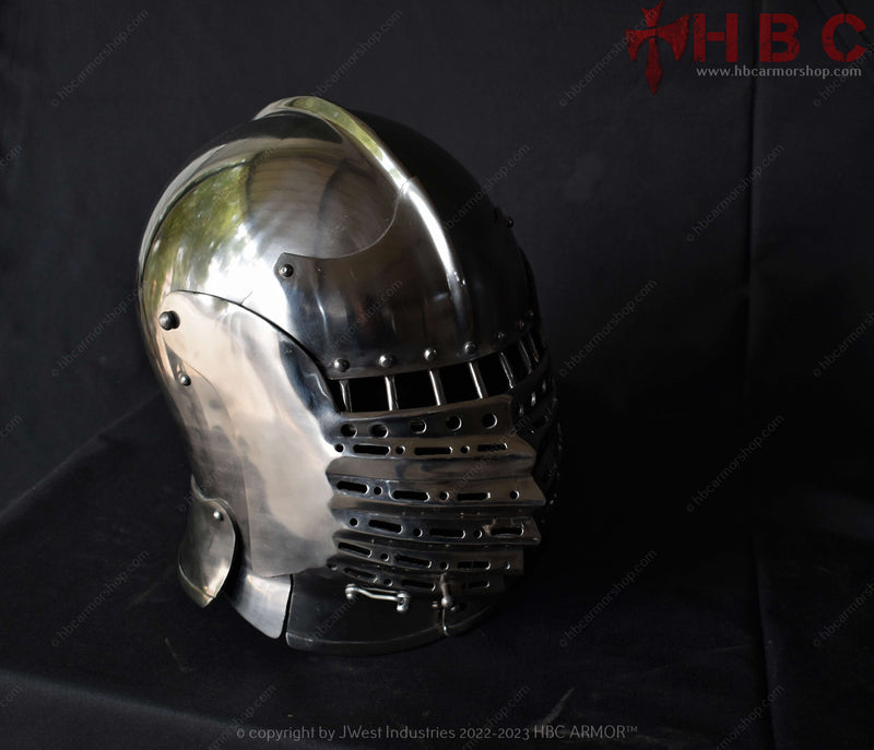 sca closed combat buhurt helmet sallet