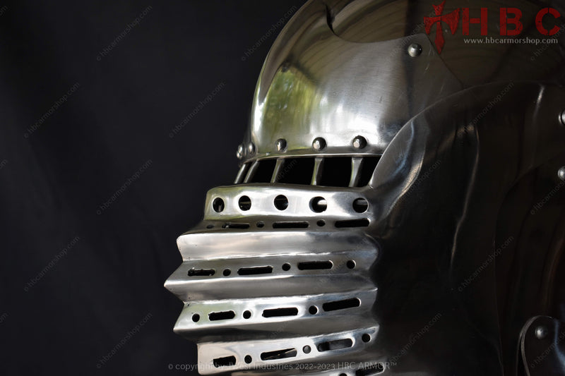 interlocking combat helmet sallet