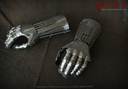 metal Larp gauntlet arm armour