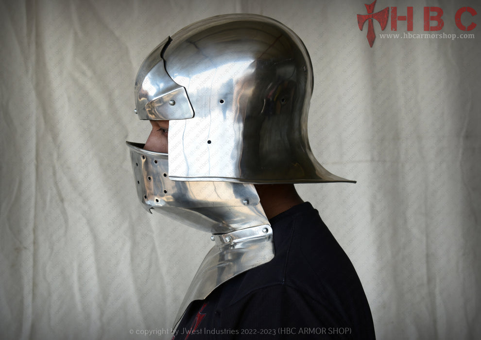 medieval bevour ballet helmet