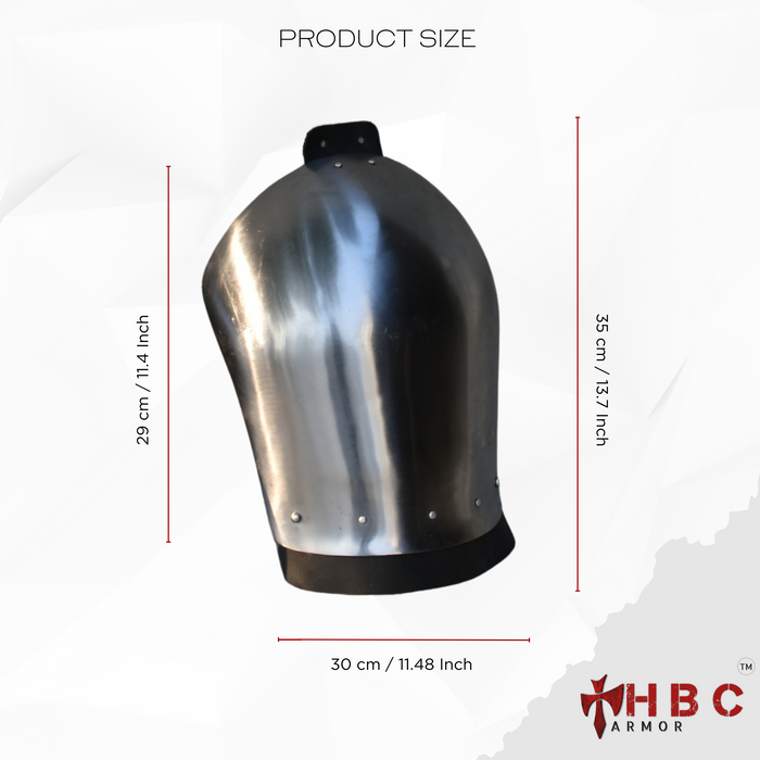 HBC Armor™ Simple Spauldrons Shoulder Armor Mild steel 1.5 mm