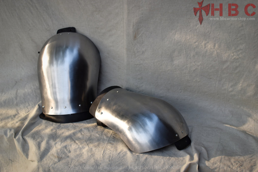 HBC Armor™ Simple Spauldrons Shoulder Armor Mild steel 1.5 mm