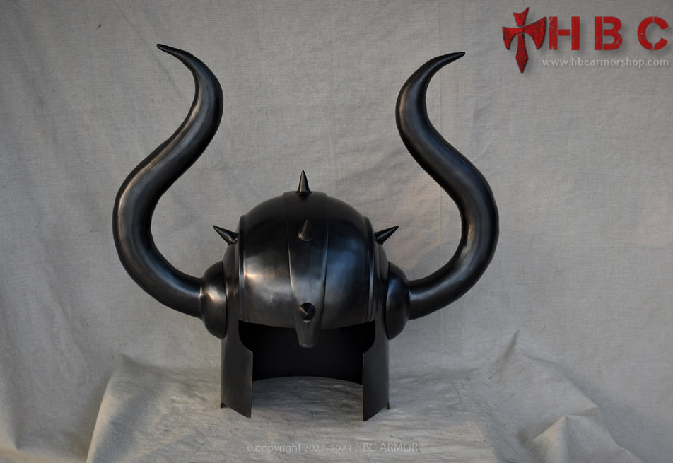 bike helmet with horns Taurus Metal Helmet Saint Seiya — HBC Armor Shop