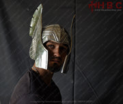 Thor inspired handmade metal helmet for cosplay and LARP