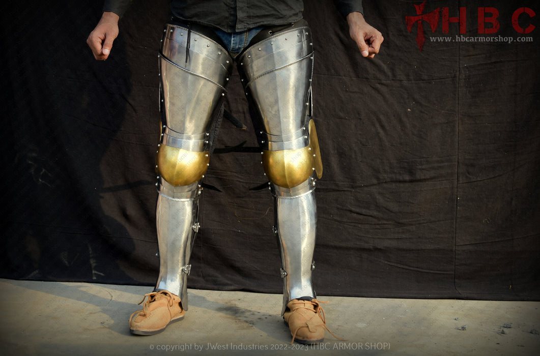 medieval leg armour