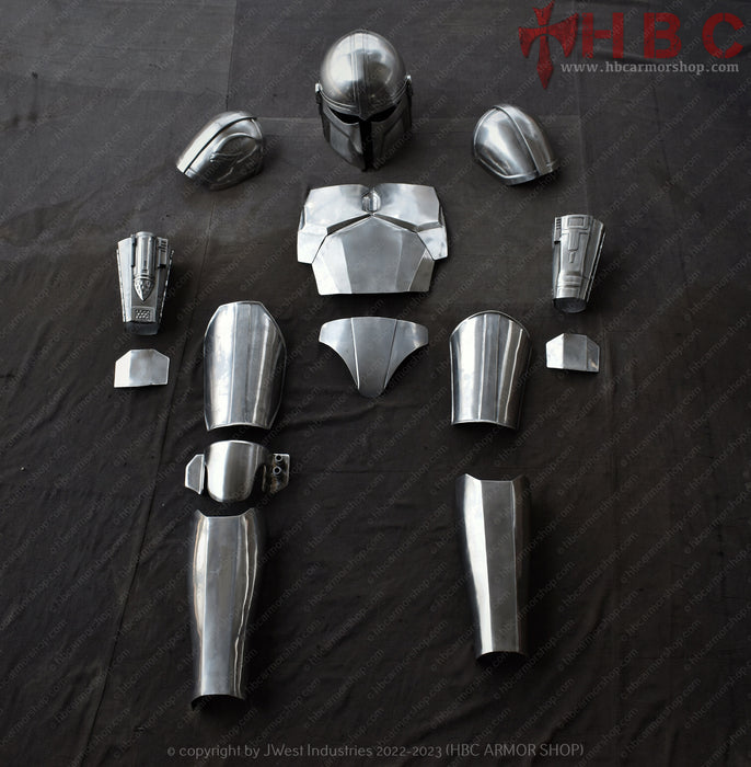Mandalorian armour set metal and steel
