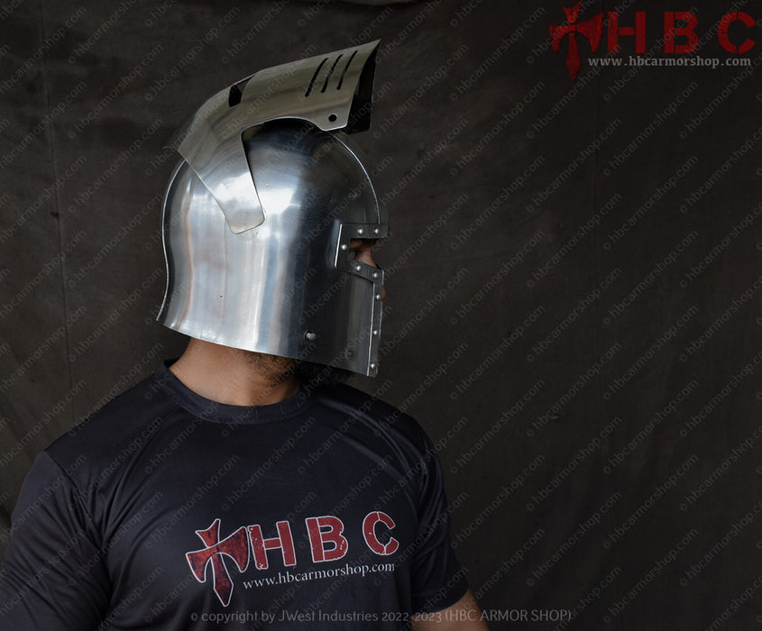metal larp helmet